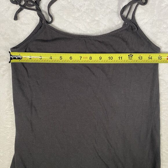 Marine Layer Farrah Slip Dress Tie Shoulder Strap Midi Charcoal Gray Women's XS - Picture 4 of 6